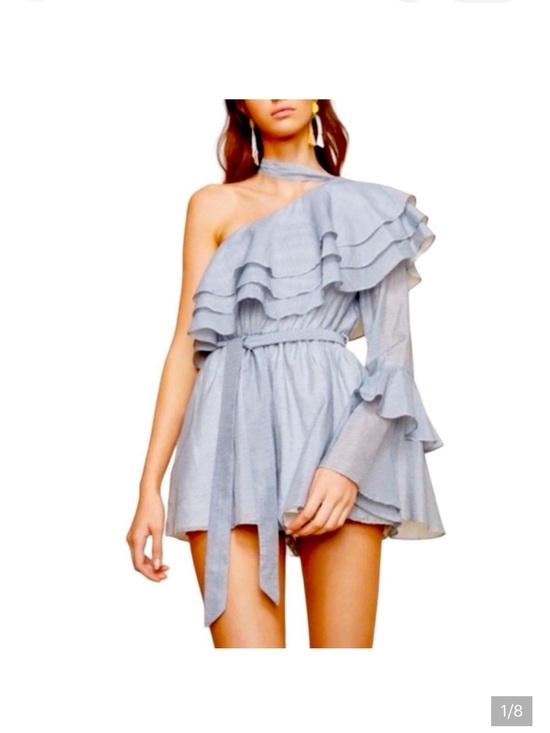 C/MEO Collective Dresses & Skirts - C/MEO Collective One-Shoulder Ruffle Sanctum Romper
